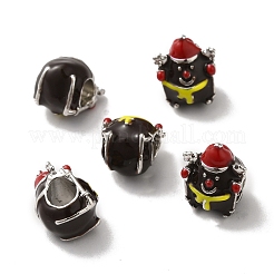 Christmas Theme Alloy Enamel European Beads&nbsp;PALLOY-D058-01P-06