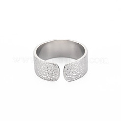 Non-Tarnish 304 Stainless Steel Flat with Word Love Open Cuff Ring for Women&nbsp;RJEW-S405-205P