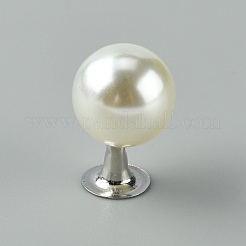 ABS Imitation Pearl Garment Rivets&nbsp;FIND-WH0033-90P-05