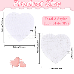 6Pcs 2 Styles Paper Heat Transfer Blank Puzzle for Adult Chrildren&nbsp;DIY-SP0004-29