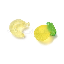 Transparent Glitter Resin Cabochons&nbsp;CRES-I050-05