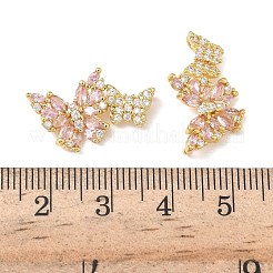 Brass Micro Pave Cubic Zirconia Pendants&nbsp;KK-H526-08G