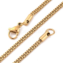 2.5MM 304 Stainless Steel Double Box Chain Necklaces&nbsp;NJEW-Q013-05G