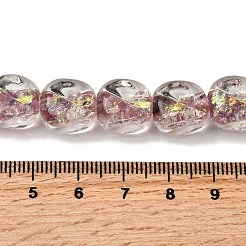 Handmade Foil Lampwork Beads Strands&nbsp;FOIL-C002-01I