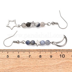 Natural Mixed Stone Dangle Earring&nbsp;EJEW-JE05934