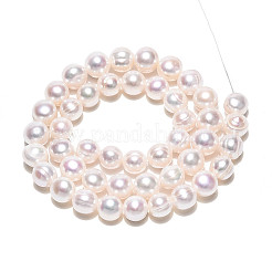Natural Cultured Freshwater Pearl Beads Strands&nbsp;PEAR-N013-09D
