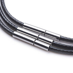 Waxed Cotton Cord Necklace Making&nbsp;MAK-G003-07C