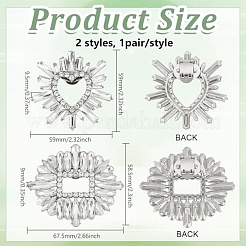 4Pcs 2 Styles Alloy Shoe Decorations&nbsp;AJEW-FG0004-38