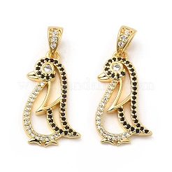Brass Micro Pave Cubic Zirconia Pendants&nbsp;KK-H441-16G