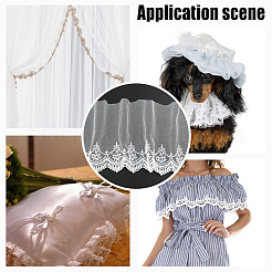 5 Yards Milk Fiber Gauze Embroidery Lace Ribbon Trims Fabric&nbsp;DIY-DR0001-57