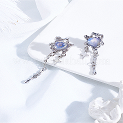 1 Pair Alloy Dangle Stud Earrings&nbsp;EJEW-LP0007-118