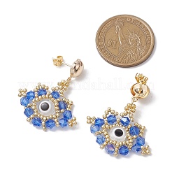 Glass Seed Beads Stud Earrings&nbsp;EJEW-MZ00270-03