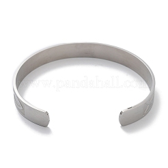 304 Stainless Steel Cuff Bangles for Women&nbsp;BJEW-U010-01P