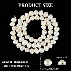 1 Strand Natural Cultured Freshwater Pearl Beads Strands&nbsp;PEAR-PH0001-17
