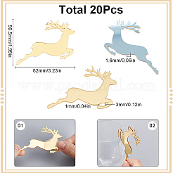 Deer Shape Plastic Wine Glass Charms&nbsp;AJEW-SC0001-63B