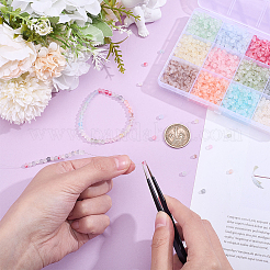 2400Pcs 12 Colors Frosted Glass Beads&nbsp;FGLA-ME0001-01