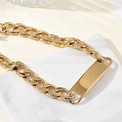 304 Stainless Steel ID Bracelets&nbsp;BJEW-Z178-13G-02