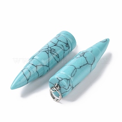 Synthetic Turquoise Pointed Pendants&nbsp;G-D850-12