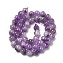 Natural Lavender Amethyst Round Bead Strands&nbsp;G-O134-08-6mm-01
