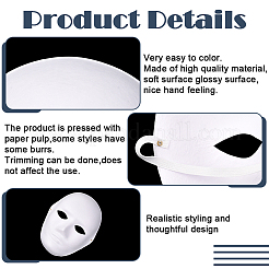 3Pcs Blank Human Mask&nbsp;AJEW-SP0003-95A