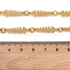 304 Stainless Steel Fishbone Link Chain Necklaces for Women&nbsp;SA-CBAFEB5-02G