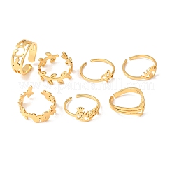 304 Stainless Steel Open Cuff Rings Set for Women&nbsp;SA-CBABC0E-06G
