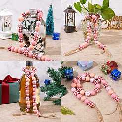 Painted Natural Wood Beads&nbsp;WOOD-SZ0001-10