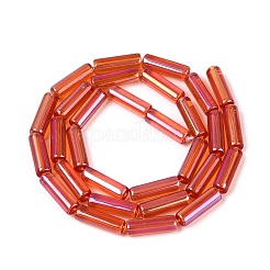 Electroplate Transparent Glass Beads Strands&nbsp;EGLA-Q132-02A-C02