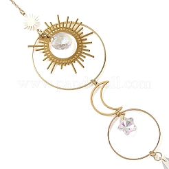 Sun & Moon 201 Stainless Steel & Brass Suncatchers&nbsp;HJEW-TA00487