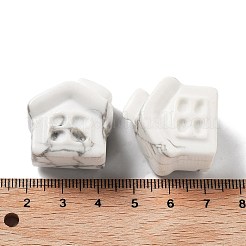 Natural Howlite Carved House Figurines&nbsp;DJEW-P015-01G-1