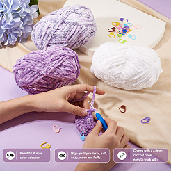 3 Rolls Polyester Chenille Wool Yarn&nbsp;OCOR-MB0001-06A