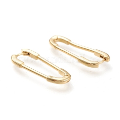Brass Huggie Hoop Earrings&nbsp;KK-M207-04G