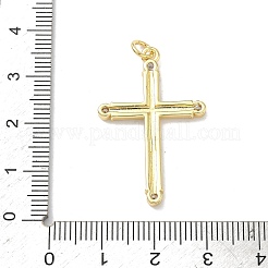 Brass Micro Pave Cubic Zirconia Pendants&nbsp;KK-Z153-24G-01