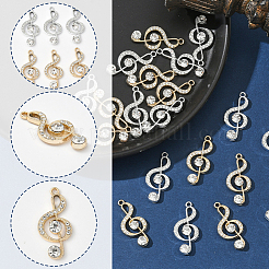 32Pcs 2 Colors Alloy Crystal Rhinestone Pendants&nbsp;FIND-SC0019-30