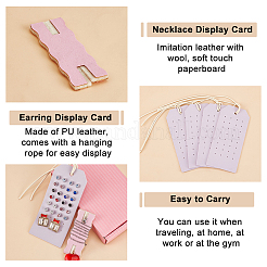 Imitation Leather Earring & Necklace Anti-Winding Display Cards&nbsp;EDIS-OC0001-06