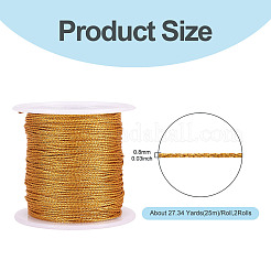 2 Rolls Round PET Metallic Thread&nbsp;MCOR-TADJ0001-01D-01