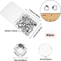 80Pcs Imitation Taiwan Acrylic Rhinestone Flat Back Cabochons&nbsp;GACR-FG0001-09