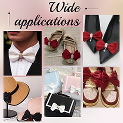 2 Pairs 2 Colors Bowknot Polyester Shoe Decorations&nbsp;FIND-PH0018-79