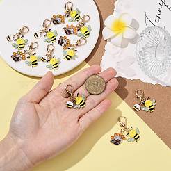 10Pcs 2 Styles Alloy Enamel Pendant Decorations&nbsp;HJEW-FS00090