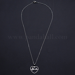 Non-Tarnish 201 Stainless Steel Pendants Necklaces&nbsp;LS-NJEW-S105-JN696-45-1