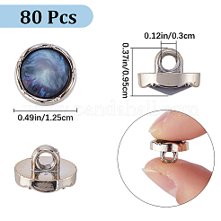 80Pcs 1-Hole Resin Shank Button&nbsp;BUTT-GF0003-53
