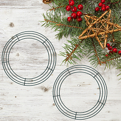 2Pcs Iron Wreath Frames&nbsp;DIY-CP0013-24B