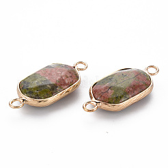 Natural Unakite Link Connectors&nbsp;G-S359-299E