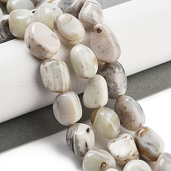 Natural Striped Agate/Banded Agate Beads Strands&nbsp;G-Z061-A02-01