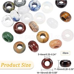 Natural Gemstone European Large Hole Beads&nbsp;G-NB0003-72C-05