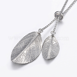 Tarnish Resistant Adjustable 304 Stainless Steel Lariat Necklaces&nbsp;NJEW-L453-25P