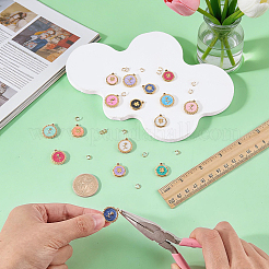 16Pcs 16 Styles Alloy Enamel Pendants&nbsp;FIND-WR0013-07