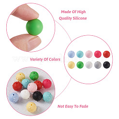 100Pcs 10 Colors Food Grade Eco-Friendly Silicone Focal Beads&nbsp;SIL-BY0001-02