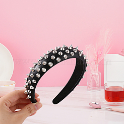 1Pc Imitation Leather Hair Bands for Women&nbsp;OHAR-CL0001-04B