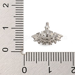 Rack Plating Brass Micro Pave Clear Cubic Zirconia Peg Bails&nbsp;KK-F876-24P-02
